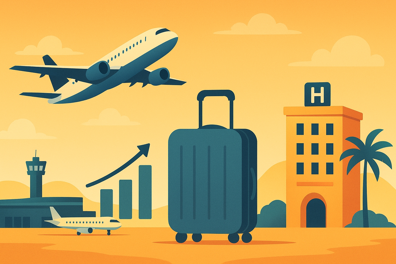 Turismo em alta: movimentação aérea cresce 14% e impulsionam hospedagens por temporada