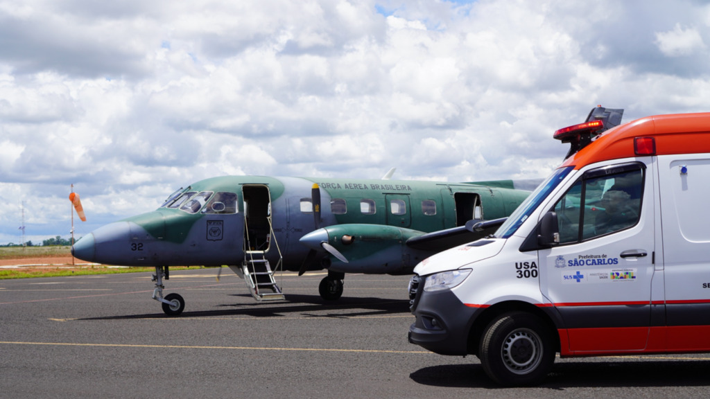 Aeroporto de São Carlos recebe primeiro transporte de órgãos do ano